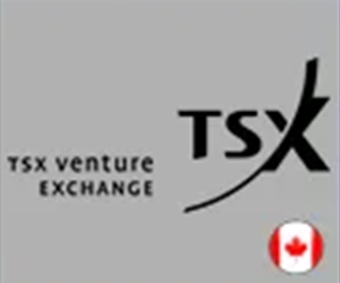 Logos da TSX e da TSX Venture Exchange, com bandeira do Canadá