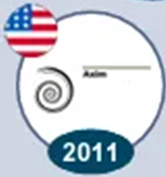 Logo da Axim, com bandeira dos EUA, aquisição de 2011