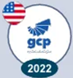 Logo da GCP, com bandeira dos EUA, aquisição de 2022
