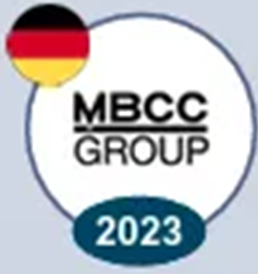Logo do MBCC Group, com bandeira da Alemanha, aquisição de 2023