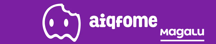 Logo do Aiqfome, do grupo Magalu