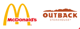 Logos do McDonald's e do Outback Steakhouse