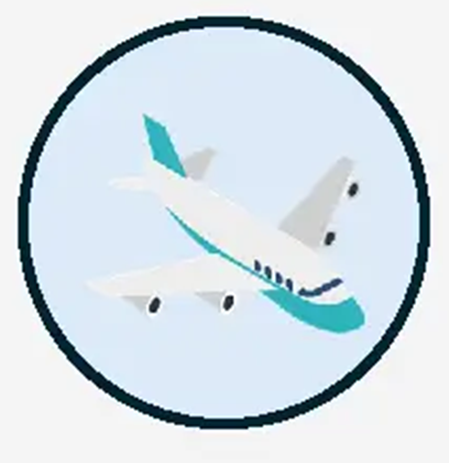 Ícone de avião comercial