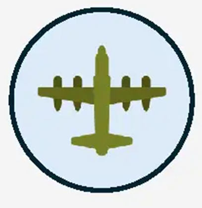 Ícone de avião militar