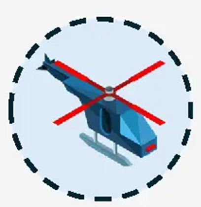 Ícone de aeronave elétrica de decolagem vertical