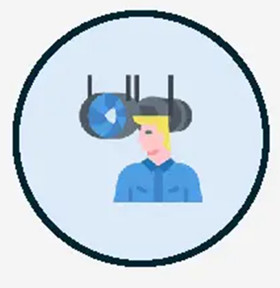 Ícone de técnico com turbina