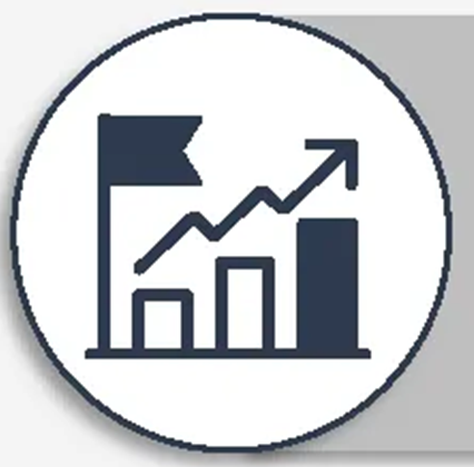 Ícone de gráfico de crescimento