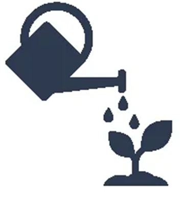 Ícone de regador molhando uma planta