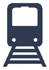 Ícone de trem sobre trilhos