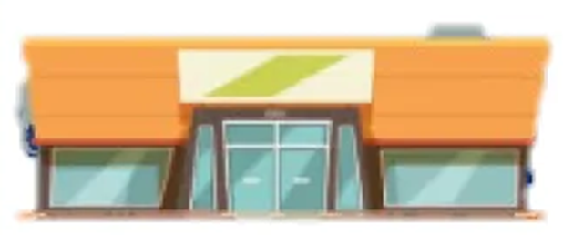 Ilustração de supermercado