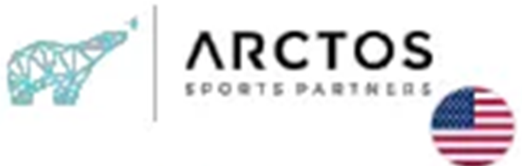 Logotipo da Arctos Sports Partners com a bandeira dos Estados Unidos