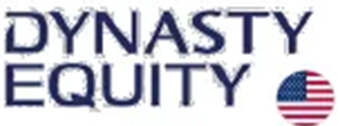 Logotipo da Dynasty Equity com a bandeira dos Estados Unidos