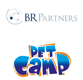 Logos da BR Partners e da PetCamp