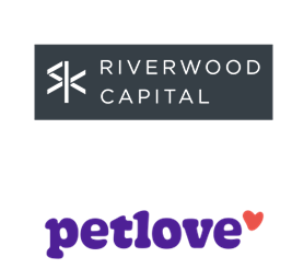 Logos da Riverwood Capital e da Petlove