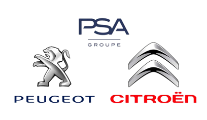 Groupe PSA, com as marcas Peugeot e Citroën