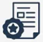 Ícone de documento com selo