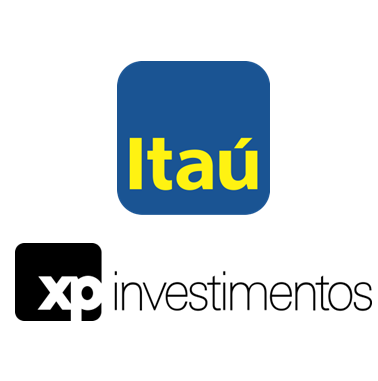 Logos do Itaú e da XP Investimentos