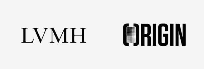 Logos da LVMH e da Origin