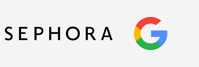 Logos da Sephora e do Google