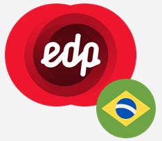 Logo da EDP com a bandeira do Brasil (EDP Brasil)
