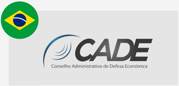 Bandeira do Brasil e logo do CADE – Conselho Administrativo de Defesa Econômica