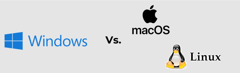 Windows versus macOS e Linux