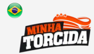 Bandeira do Brasil e logo do Minha Torcida