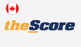 Bandeira do Canadá e logo do theScore