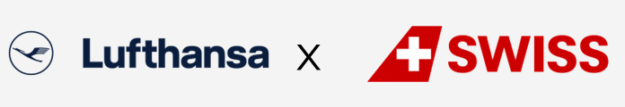 Logos da Lufthansa x Swiss