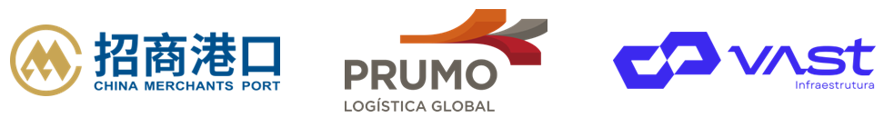 Logos de China Merchants Port, Prumo Logística Global e Vast Infraestrutura