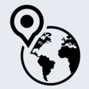 Ícone de localização e globo
