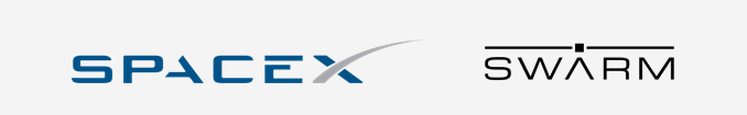 Logos da SpaceX e da Swarm