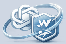 Logos da OpenAI e da Windsurf entrelaçados