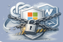 Logos da OpenAI, Microsoft e Windsurf presos por correntes e cadeado
