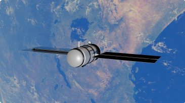 Satélite em órbita sobre a Terra