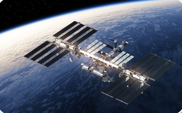 Estação Espacial Internacional em órbita da Terra